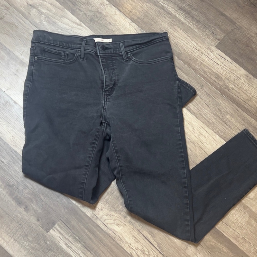 Levis 311 Shaping Skinny Jeans Womens 31 Dark Charcoal Black Mid Rise Stretch